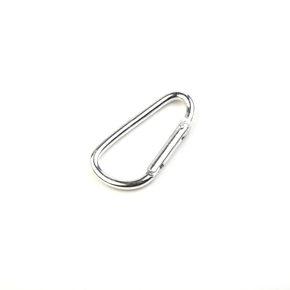 50/100 pcs Key Chain Silver/Black Buckles Small Portable Multi purpose Aluminum Spring Belt Clip Practical New