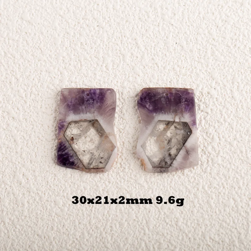 Natural Amethyst Freedom Shape Earrings Beads For Jewelry Making , Fashion DIY Earring Semiprecious Stone Jewelry Earring