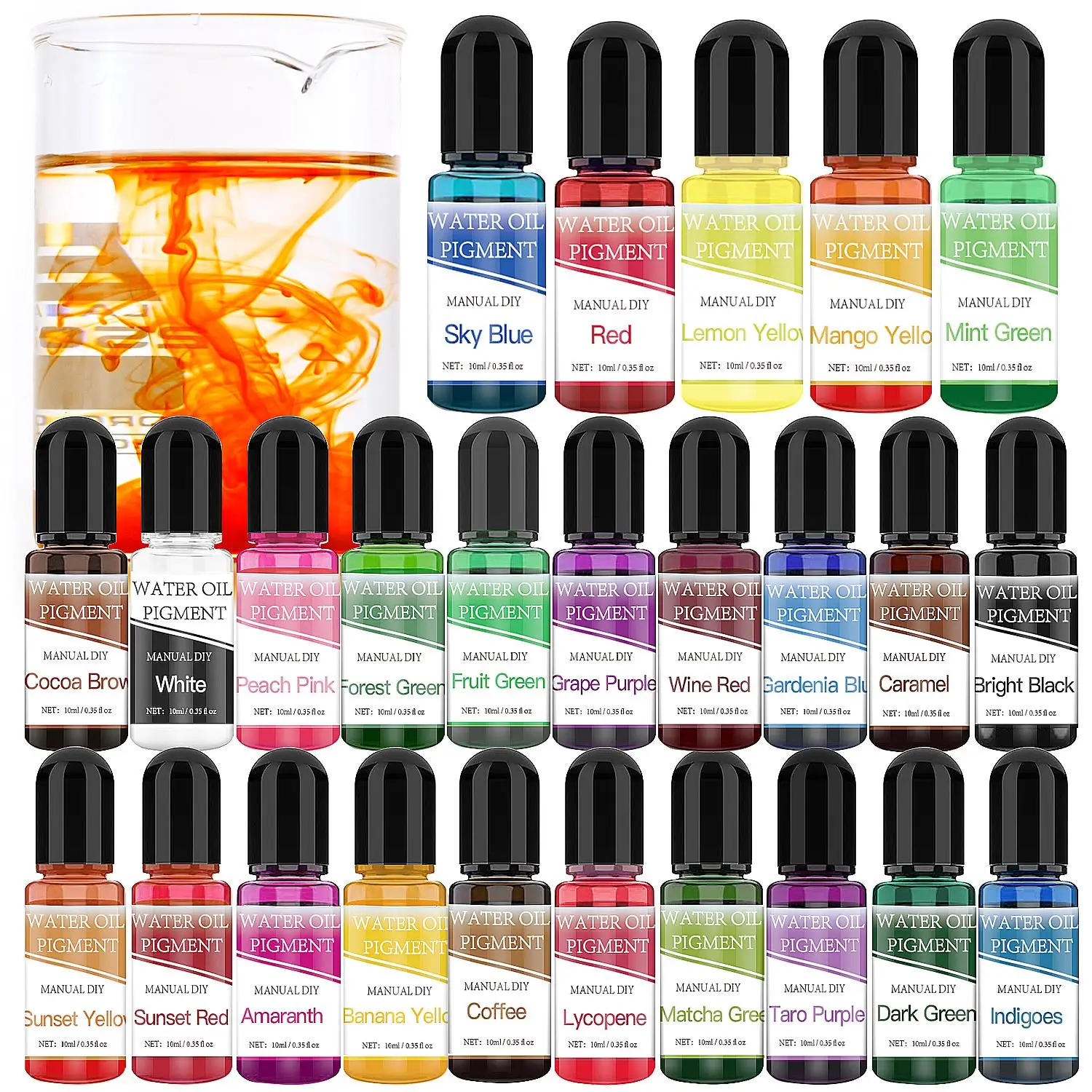 Epoxy Resin Pigment Water Oil Bisexual Color Essence Art Ink Alcohol Liquid Colorant DIY Resin Jewelry Making Solid Dye Pigment