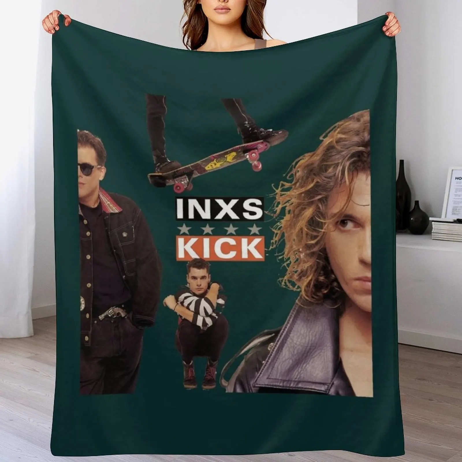 

INXS Kick 34 Throw Blanket Hair Luxury Thicken Plush Beautifuls Blankets