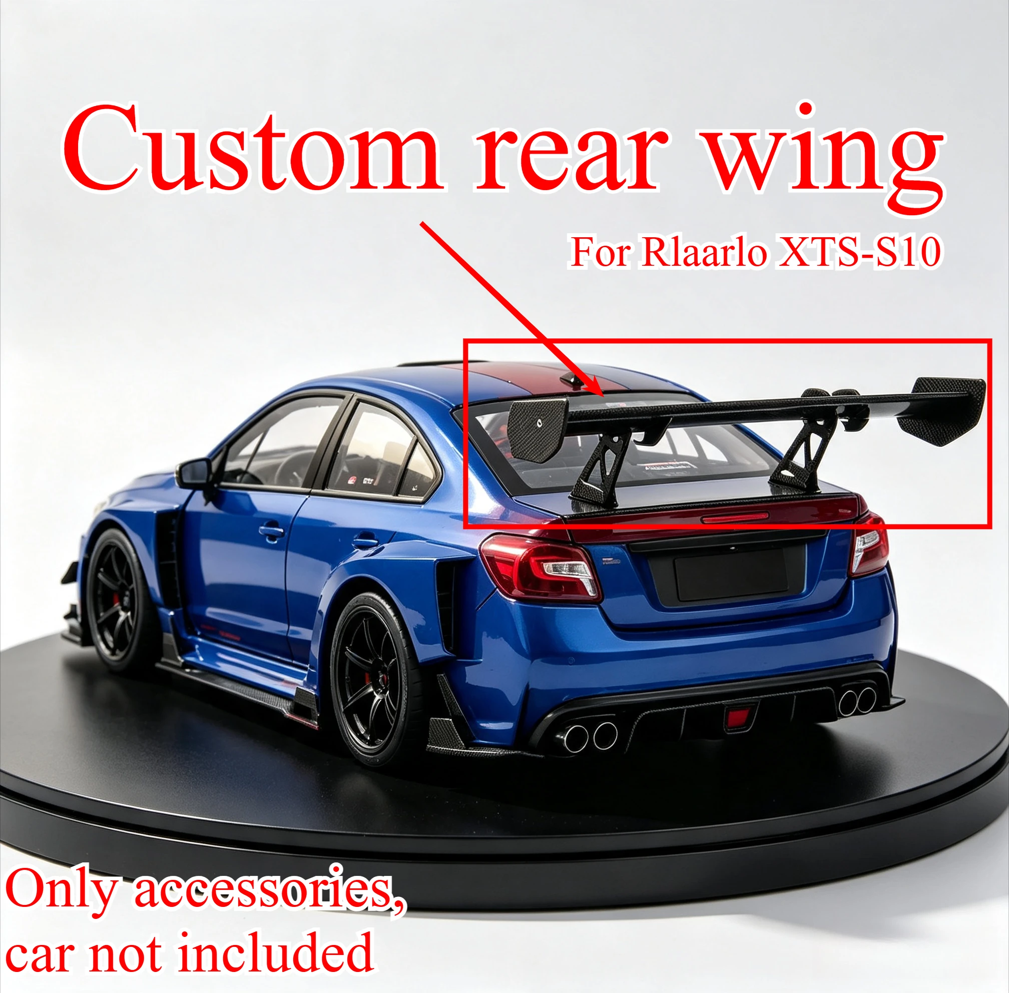 Custom Aerodynamic Rear Wing Spoiler For Rlaarlo XTS‑S10 1/10 RC Rally Car Precise Fit Racing Look Exterior Mod Upgrade Parts view 5