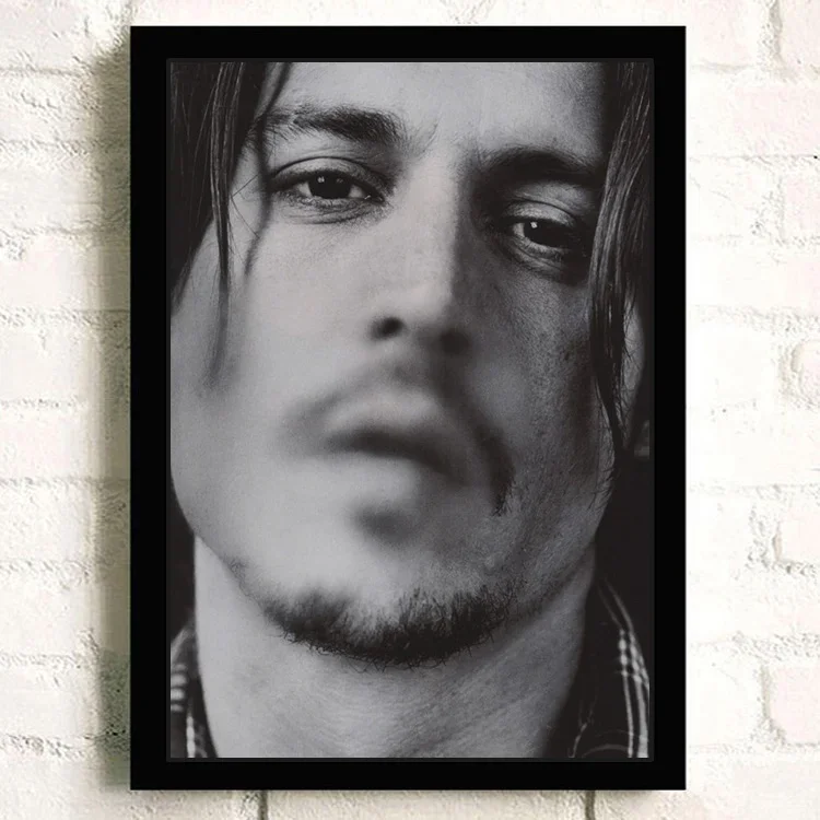 Famous American Actor and Movie Star Johnny Depp Poster Bedroom Living Quality Canvas Painting Art Home Wall Decor Picture