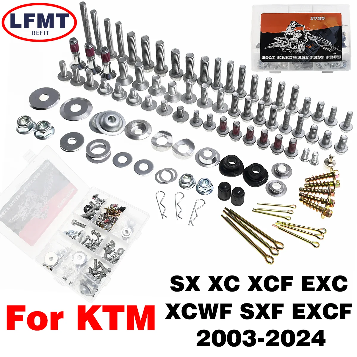Zestaw narzędzi do naprawy plastików, śrub, nakrętek, napraw, ratowania, naprawiania, pełny zestaw narzędzi, elementy złączne do KTM EXC EXC-F SX XC XC-F XCW-F SXF TPI Six Days