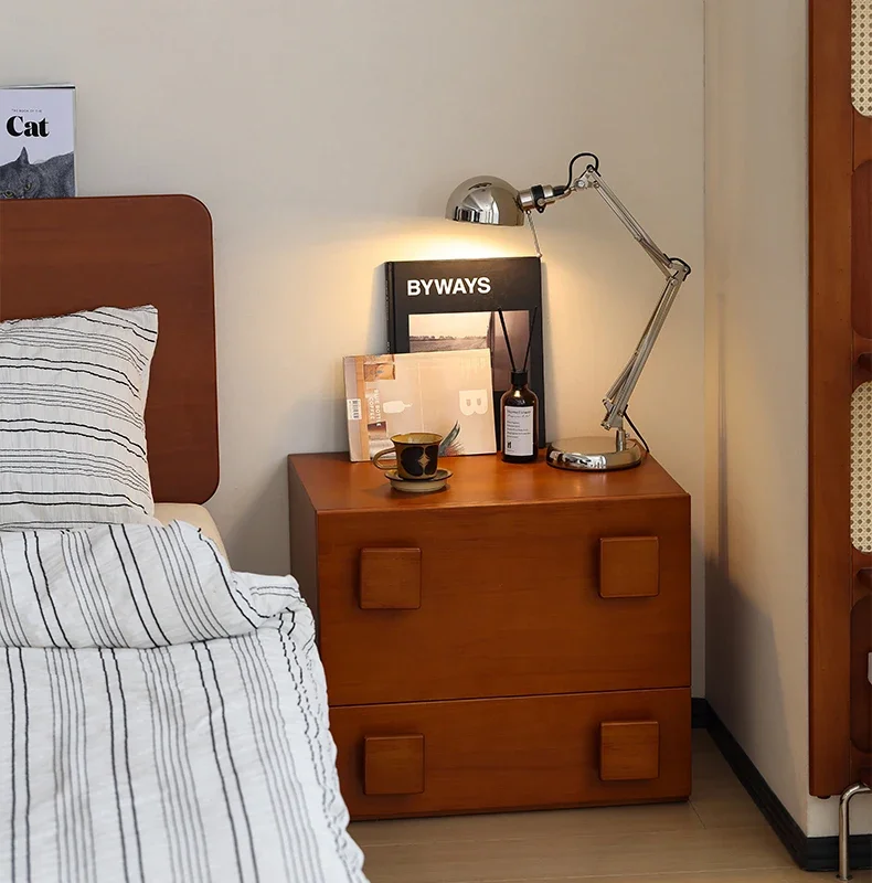 

Nordic Retro Style Module Assembled Cabinet Modern Minimalist Living Room Solid Wood Multi-Functional Chest of Drawers