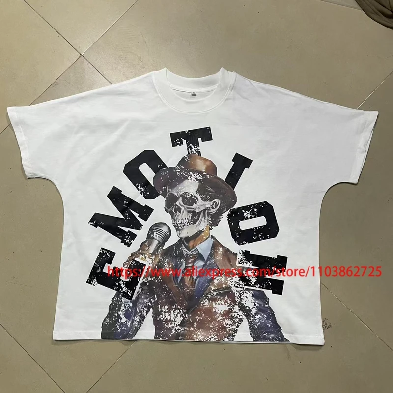 

Newly Arrived Fashion Brand Mixed Emotion T-shirt Hip-hop Cartoon Printed Batwing Sleeve High Quality Loose MIXED EMOTION Tee