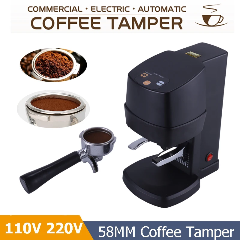 110V 220V Coffee Tamper 58MM For Coffee Automatic Electric Coffee Powder Flat Press Tamper Coffee Tool For Espresso Barista