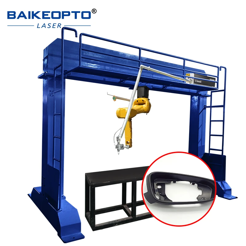 Conception modulaire BK-M250L-20ib contrôle précis du chemin de coupe 250W CO2 3D ROBOT LASER Cutter avec portique