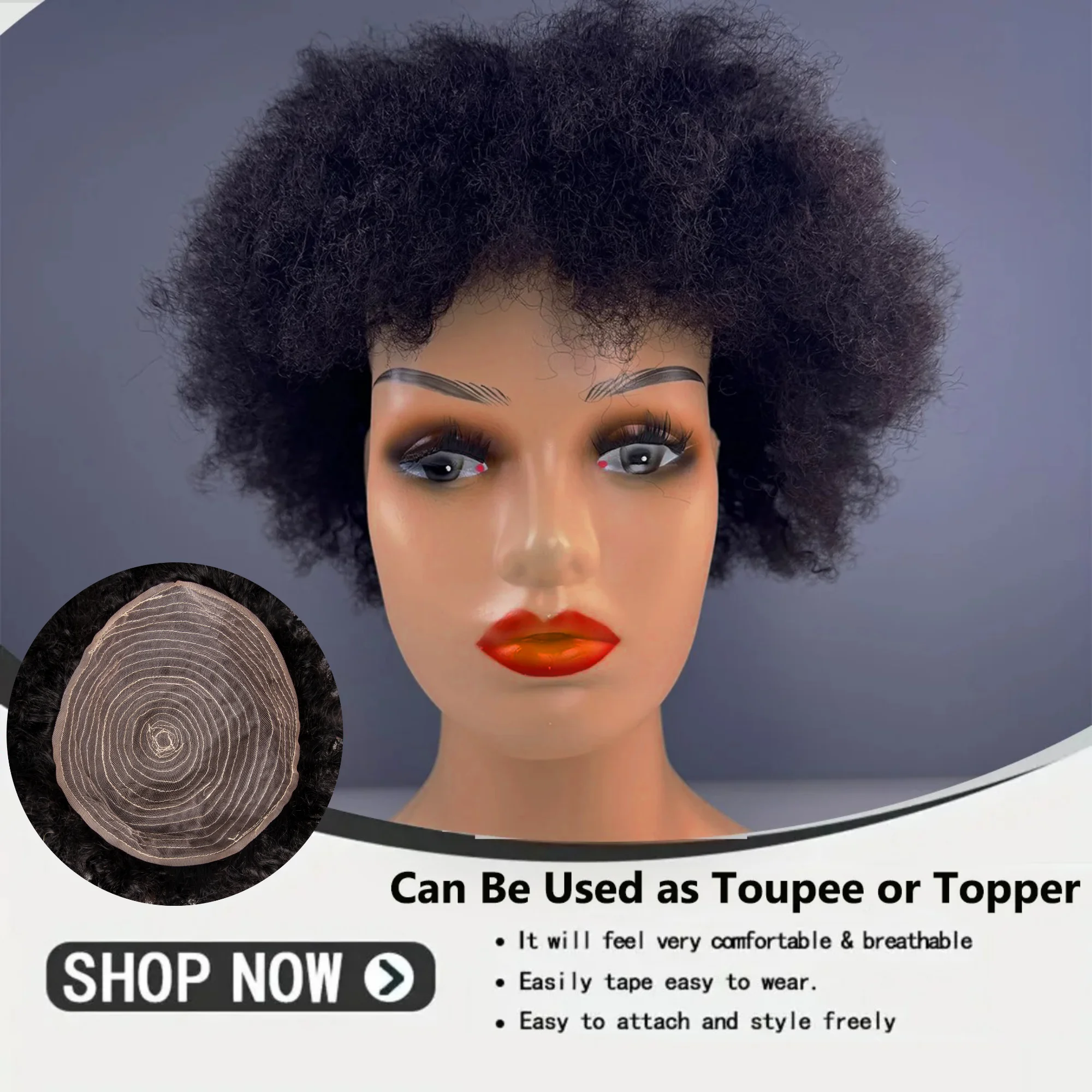 وحدة الرجال من DESHI شعر بشري حقيقي أفريقي مجعد شعر مستعار للرجال آلة كاملة جنون غريب مجعد شعر مستعار أمريكي أفريقي للرجال استبدال الشعر