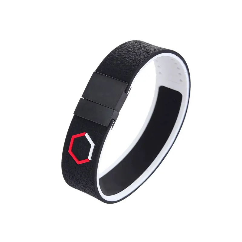 Assistenza sanitaria Polso antistatico Ioni negativi Grafene Bilanciamento energetico Bracciale sportivo Bracciale Nano Power magnetico quantistico in silicone