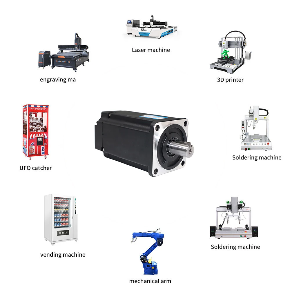 ราคาโรงงาน มอเตอร์เซอร์โวเฟสเดียว 750 วัตต์ 2.4 นิวตันเมตร 3000 รอบต่อนาที พร้อมชุดไดรเวอร์ สำหรับเครื่องกัดซีเอ็นซี แรงดันไฟฟ้ากระแสสลับ 220 โวลต์