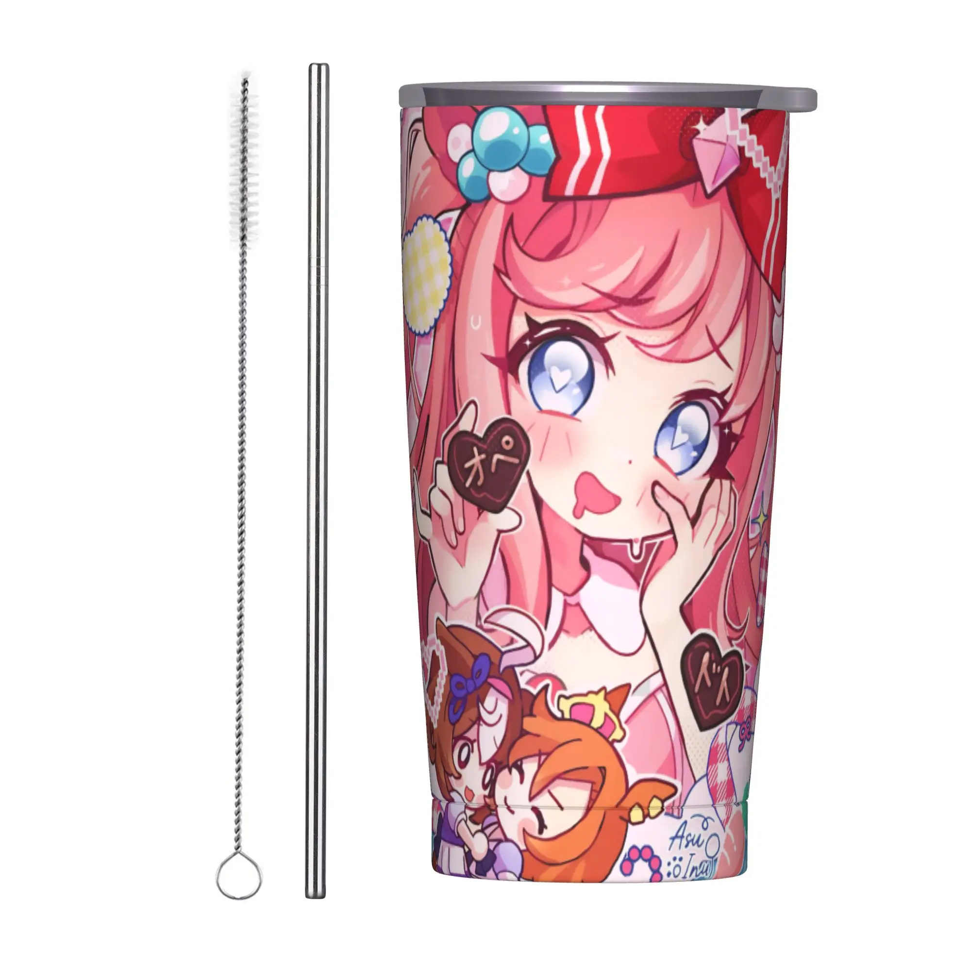 Stainless Steel Tumbler Umamusume Pretty Derby Cartoon Thermal Mug  Keep Heat Cold and Hot Mugs Cup Driving Water Bottle