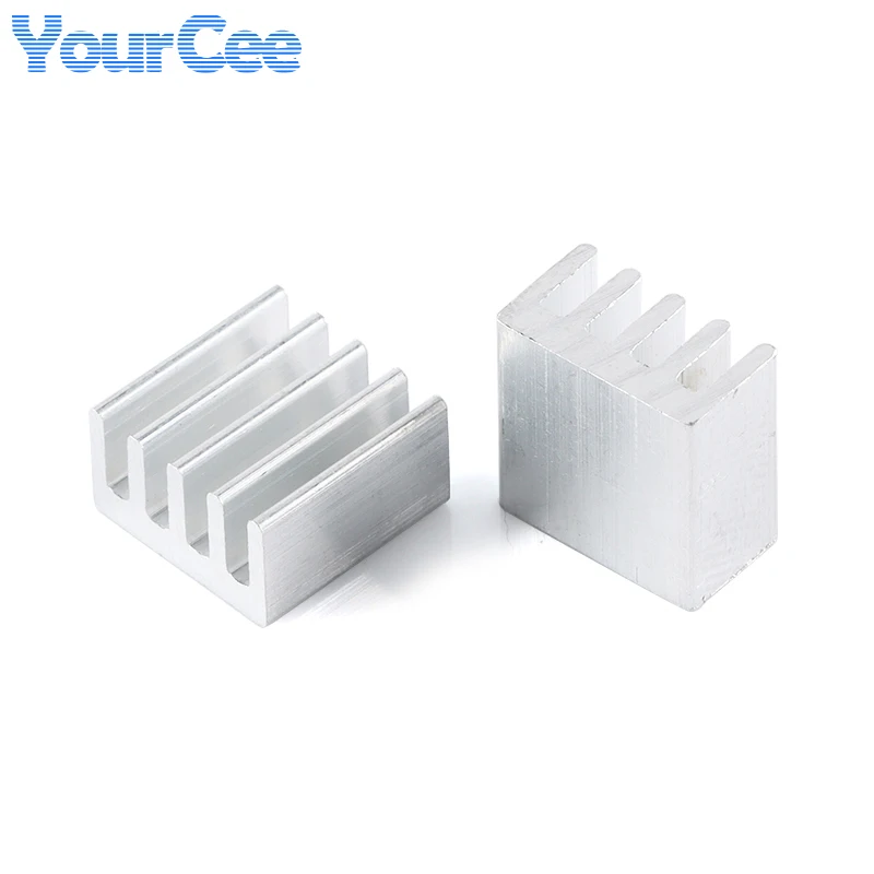 100pcs/10pcs Silver 8.8*8.8*5mm Heatsink Radiator Cooling Aluminum Heat Sink for LED Electronic Heat Dissipation Cooler