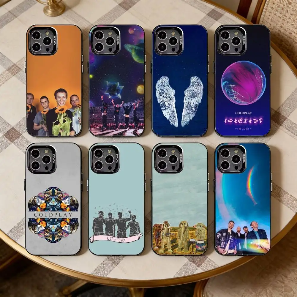 

Hot Band C-Coldplay-AY Phone Case For iPhone17,16,15,14,13,12,11 Plus,Pro Max Black Candy silver phone case