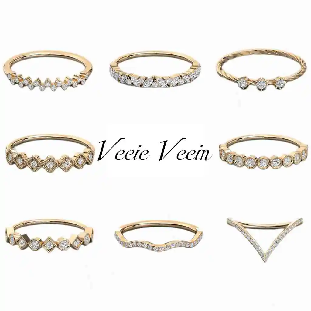 Veeie Veein Jewelry Women'S S925 Sterling Silver Classic  Stud Earrings 1 Carat Moissanite Earrings Fashion Jewelry For Ladies
