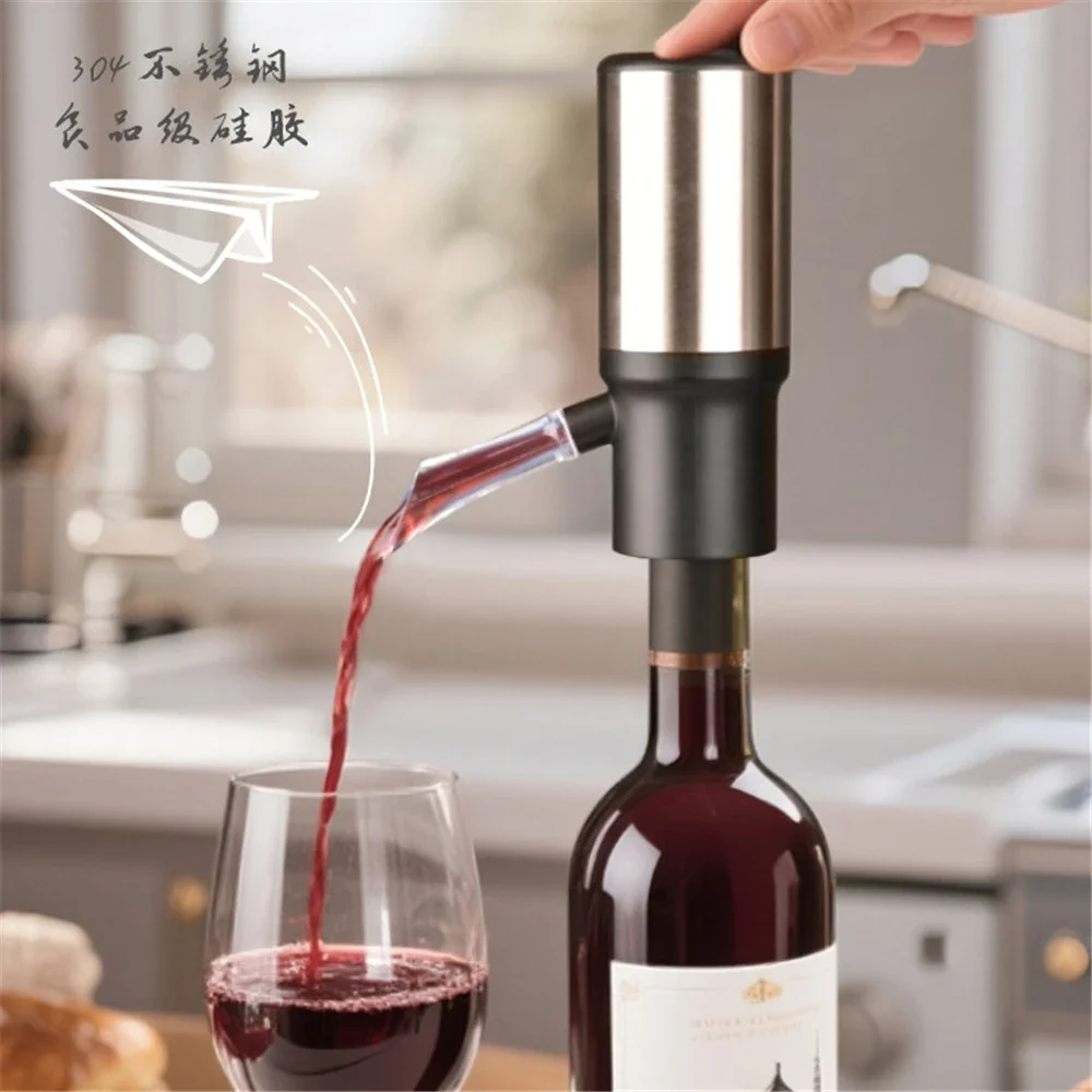 Automatic Wine Decanter Dispenser Quick Wine Aerator USB Charge Electric Wine Decanter Pourer for Bar Party Kitchen Bar Tools