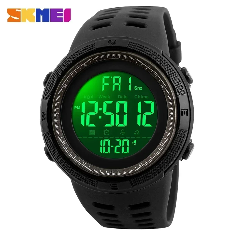 5 PCS/Set SKMEI 1251 Digital Watches for Men Sports Waterproof Countdown Mens Wristwatches Alarm Wholesale relojes para hombre