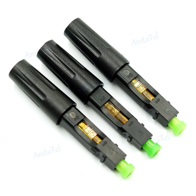 Fiber SC APC Fast Drop Wire Optical Quick Connector for Covered Optical Cable Fiber Optic Fast Connector