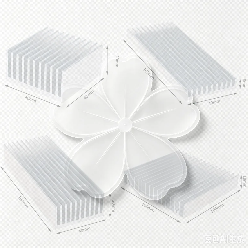 Extruded Aluminum Heatsink For High Power LED IC Chip Cooler Radiator Heat Sink