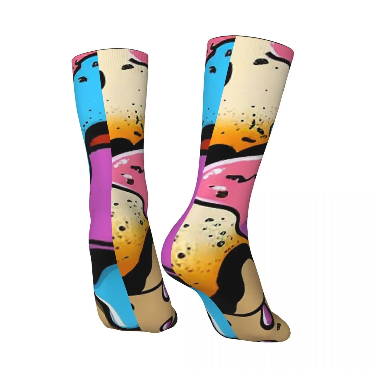 I Scream Icecream Crazy Men's compression Socks Unisex A must-have for summer Harajuku Seamless Printed Funny Happy Crew Sock