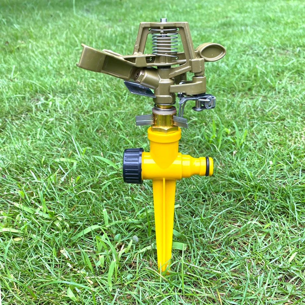 Automated 360-Degree Rotating Sprinkler Head Garden Irrigation System Agriculture Arm Spray Watering Efficient Drip Dispenser gallery 4
