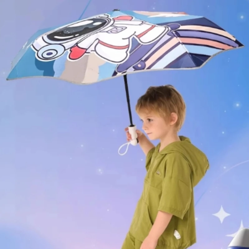 

Safety Anti-Rebound Children’s Umbrella, Special Weather & Rain Protection for Students, Fully Automatic Folding Rain Cover