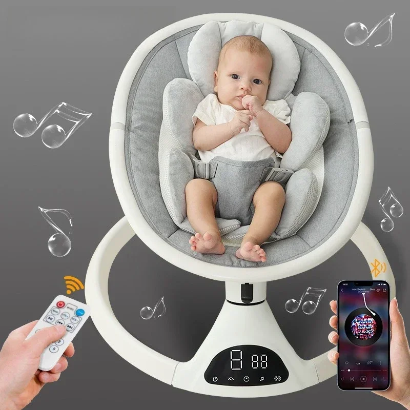 Newborn baby electric rocking chair free of mosquito nets