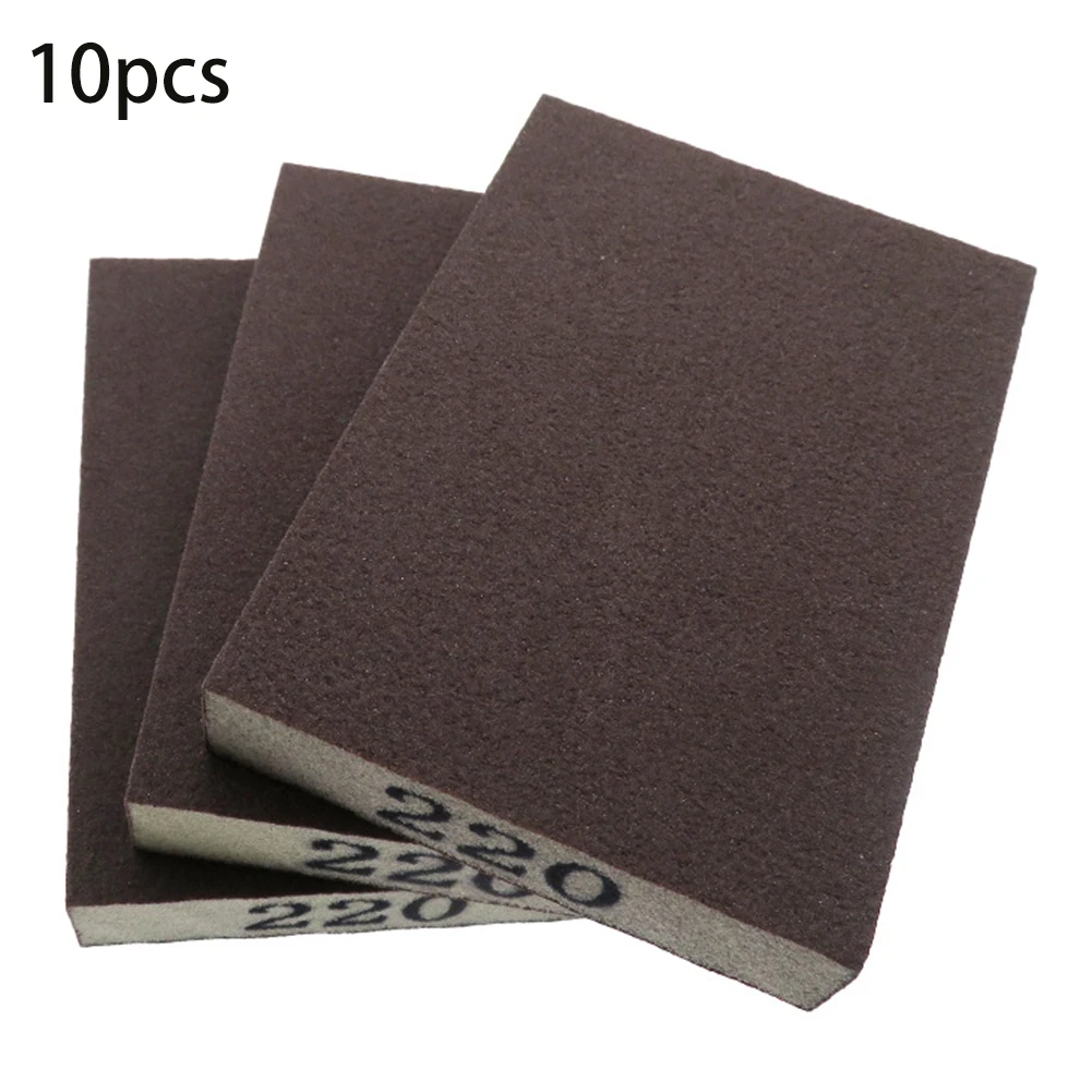 

10PCS Sanding Blocks Angled 220 Grit Foam Sandpaper Polishing Sponge Wet Dry Abrasive Pads Power Tool Accessories