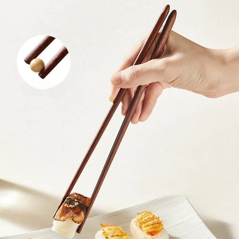 

Wooden Chopsticks Kitchen Home High Temperature Resistance Chicken Wing Wood Red Sandalwood Rutin Wood Chopsticks 5 Pairs Set