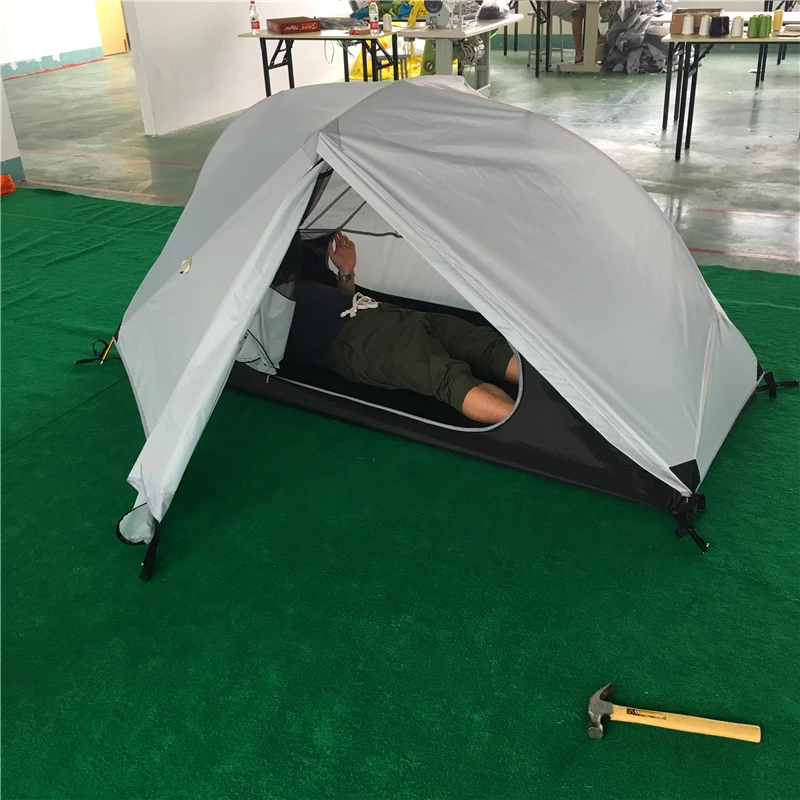 4 Season Ultralight Camping Tent  Single Person Professional 20D Nylon Silicon Tent Waterproof Barracas Para Camping