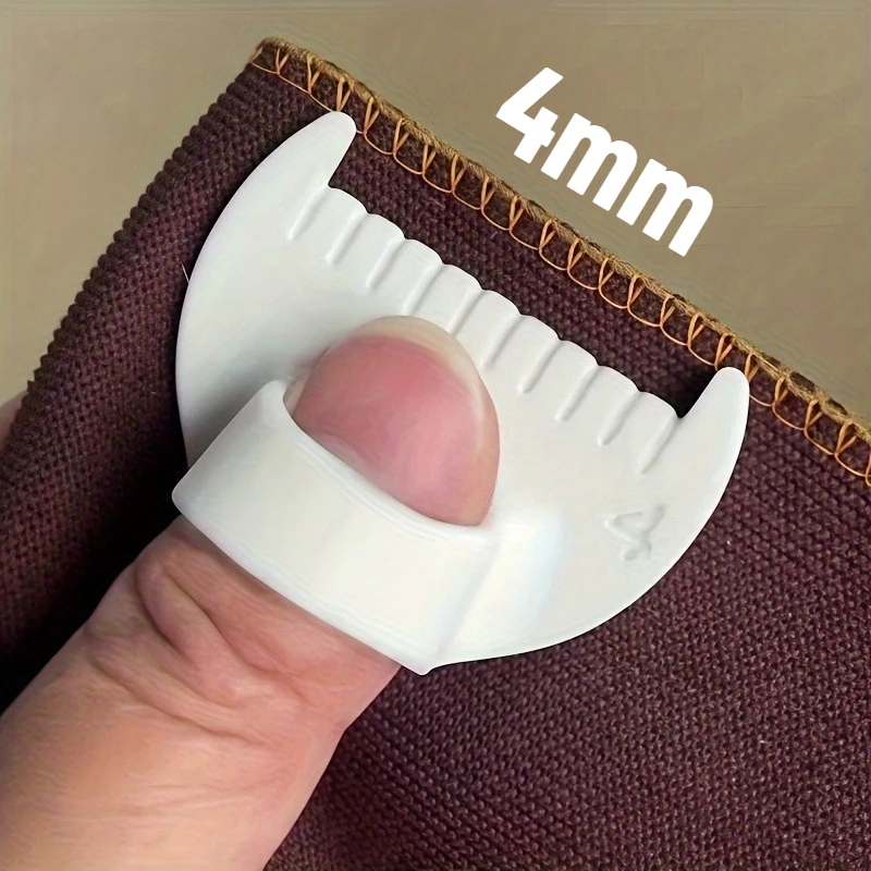 1PC 4mm DIY Hand Sewing Edge Lockstitch Stencil Accessories with Fabric Thimble Device Home Sewing Aids
