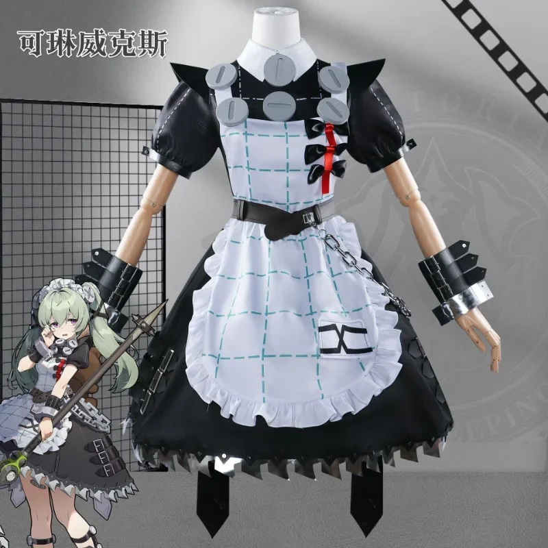 Corin Wickes Cosplay Zenless Zone Zero Costume Maid Dress Uniform Wig Halloween Party Dress for Women Comic Con Anime Game