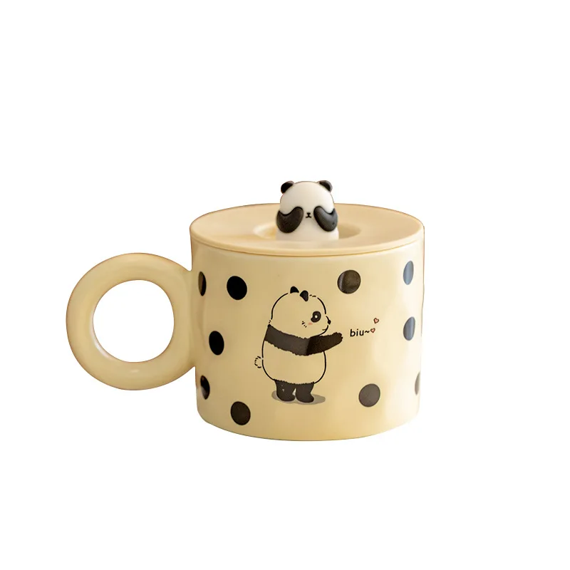 

Cartoon 3D Panda Ceramic Mug Kawaii Cups of Coffee Cute and Different Cups Christmas Cup Cup for Tea Personalized Gift Drinkware