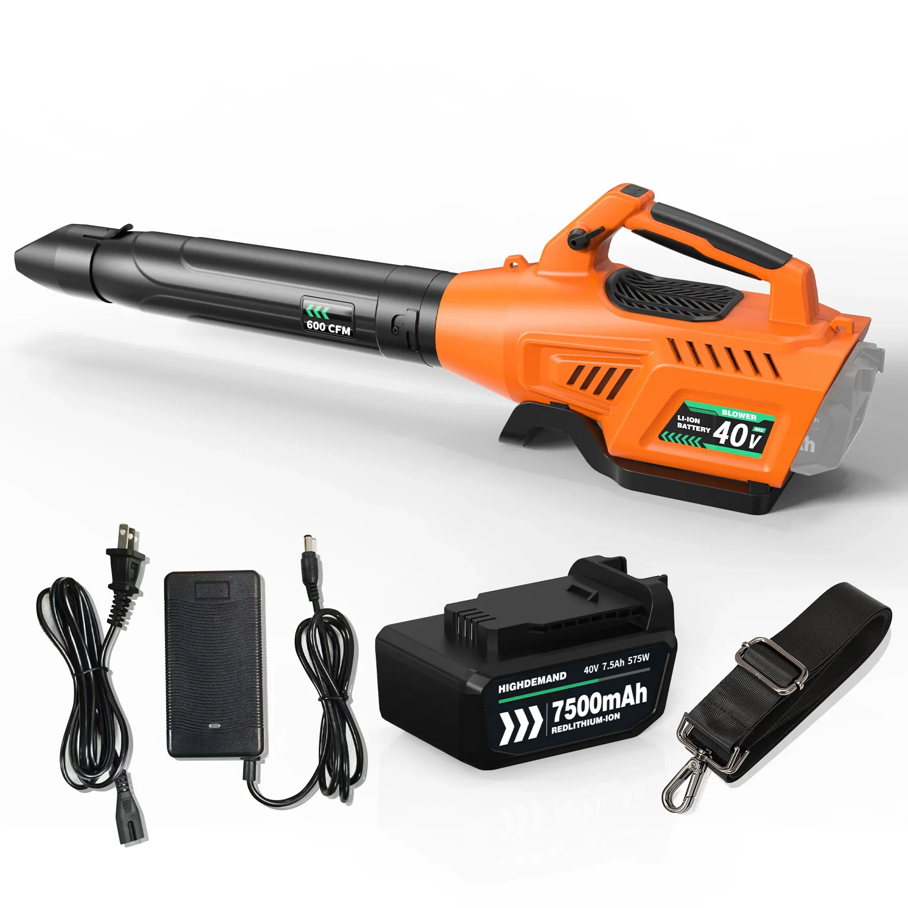 

36/40 В машина для снега листьев, беспроводная с зарядным устройством, аккумулятор 5,0 Ач/75 Ач, воздуходувка для листьев для сада