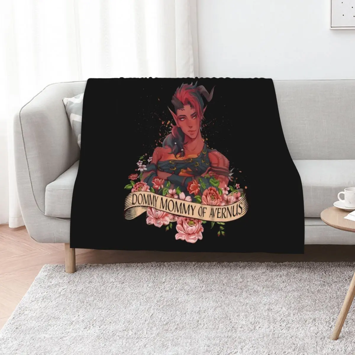

Karlach Dommy Mommy Of Avernus Throw Blanket blankets ands Thin Stuffeds cosplay anime Blankets