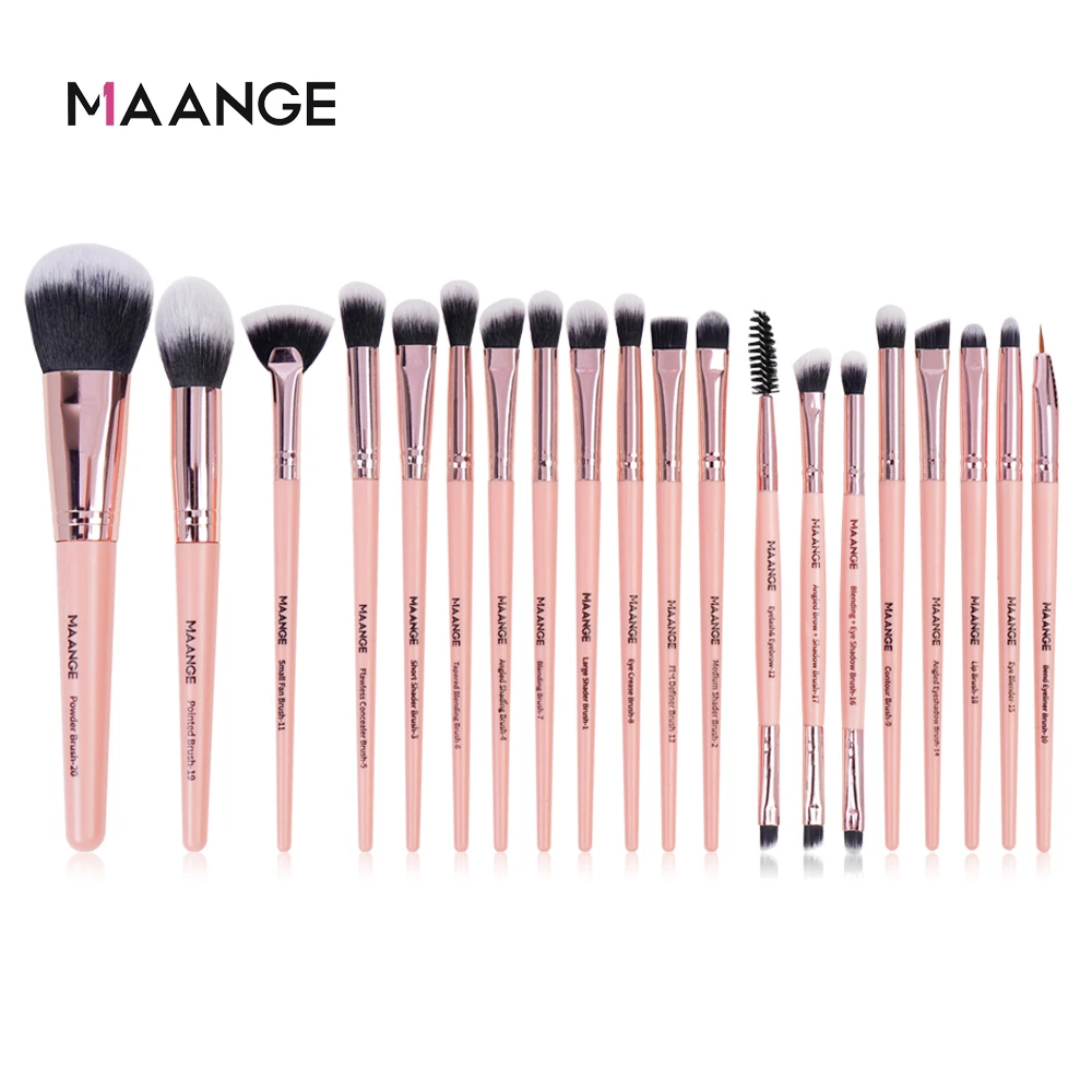 

MAANGE 5-20pcs Professional Makeup Brushes Set Natural Hair Foundation Powder Eyeshadow Blush Make Up Brush Beauty Instruments