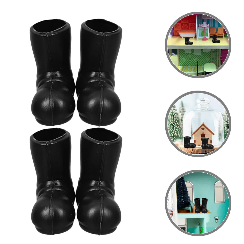

20 шт. миниатюрных рождественских сапог Санты, украшения в виде мини-обуви Санта-Клауса для кукольного домика, новогоднего декора, поделок своими руками