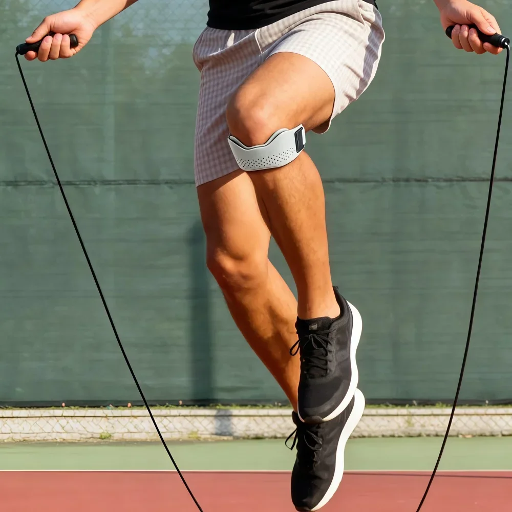 1/2 Stück Silikon-Patellasehnen-Stützband, verstellbare Kniegurte für Männer und Frauen, Sport, Laufen, Tennis, Springerknie – Detail 12