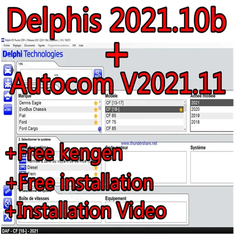 Newest Diagnostic tool bluetooth 2021.10 with keygen software ds delphis 2021.10b keygen auto-com 2021.11 OBD2 Scanner 69 diffe