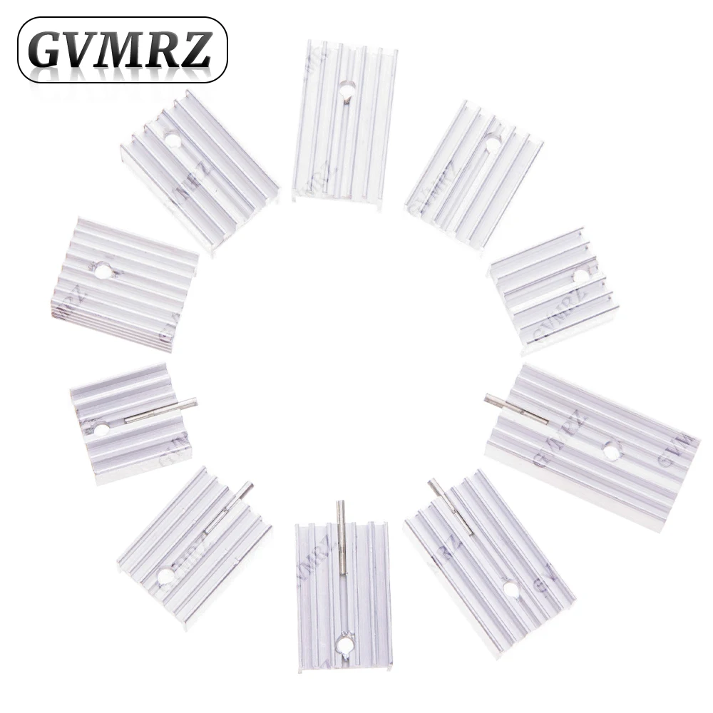 White Aluminum Heatsink Radiator 15*10*16/20/22/25/30/40/50mm With Needle Transistor TO-220 For TO220 Transistors 15X10X16