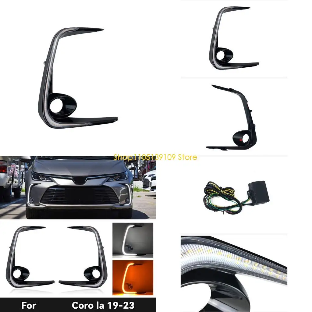 

Светодиодный DRL Dynamic Sign Sign Light Daytime Hunce Light Light 12 В лампа замена туманной лампы Automotive Accessy Easy
