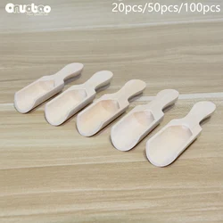 Onuobao 20/50/100pcs Mini small wooden shovel Home Kitchen Cooking Coffee Spoons Sugar Tea Spoon Salt Seasoning Honey Teaspoons