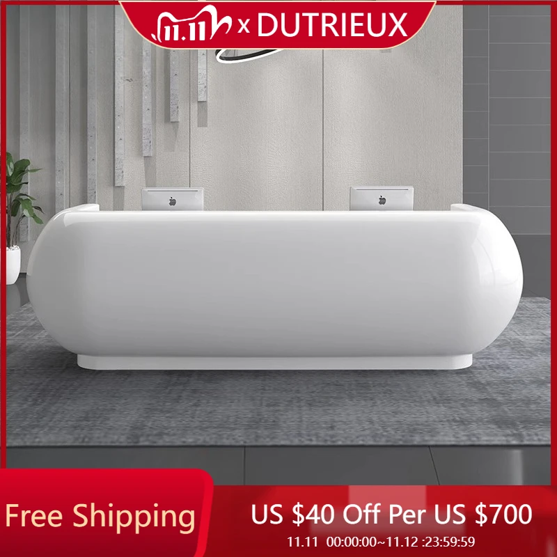 

Welcome Front Desk Reception Desks White Light Luxury Modern Drawers Reception Desks High-end Shop Escrivaninha Office Furniture