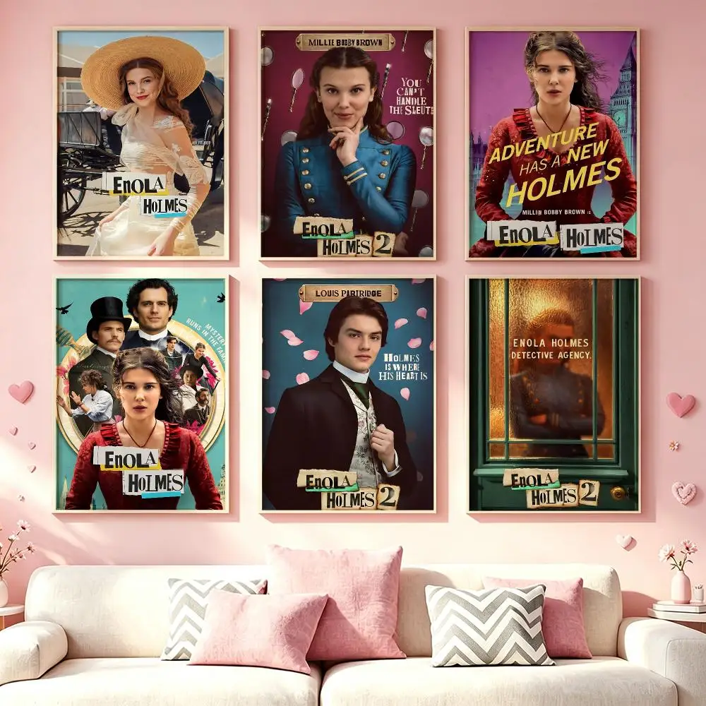 Movie Enola Holmes 2 Poster Poster HD Printing Dreamy Style Wall Art Home Decor For Living Room Bedroom Gift Giving
