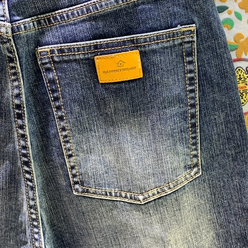 Spring and Autumn Retro Blue Japanese Street Harem Jeans Men's Loose plus Size Wide Legs Daddy Pants Trendy All-Matching Casual