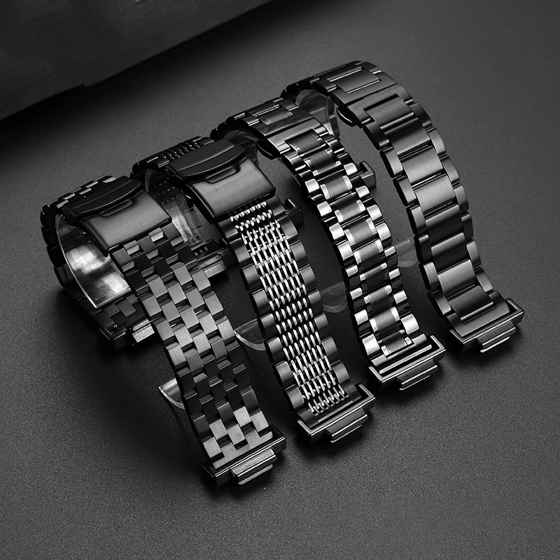 16 مللي متر GA-110 100 GA-120 محدب الفولاذ المقاوم للصدأ حزام ل كاسيو GA-400 DW-5600 5610 DW-6900 GW-B5600 سلسلة تعديل حزام معدني