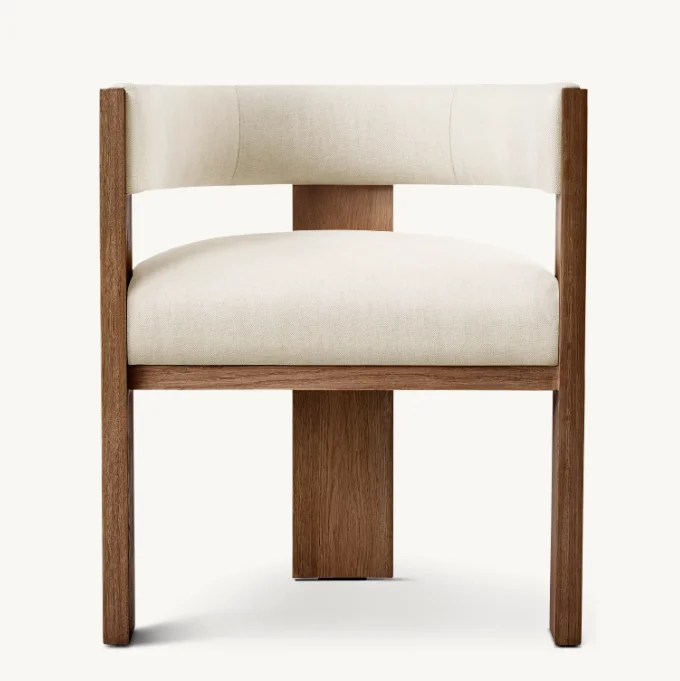 

Luxury Hotel Restaurant Armchairs Furniture Oak Wood Frame Dining Room Chairs