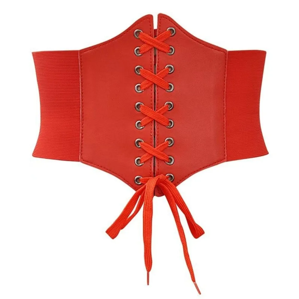 New Wide Corset Waist Belt Decorative Slimming Waist Strap Elastic Design External Wear Waist Cover For Skirts Dress Top Clothes