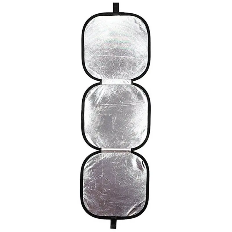 Two Sides Trifold Reflector   White Balance Card  Foldable  Disc Hand Hold Gray