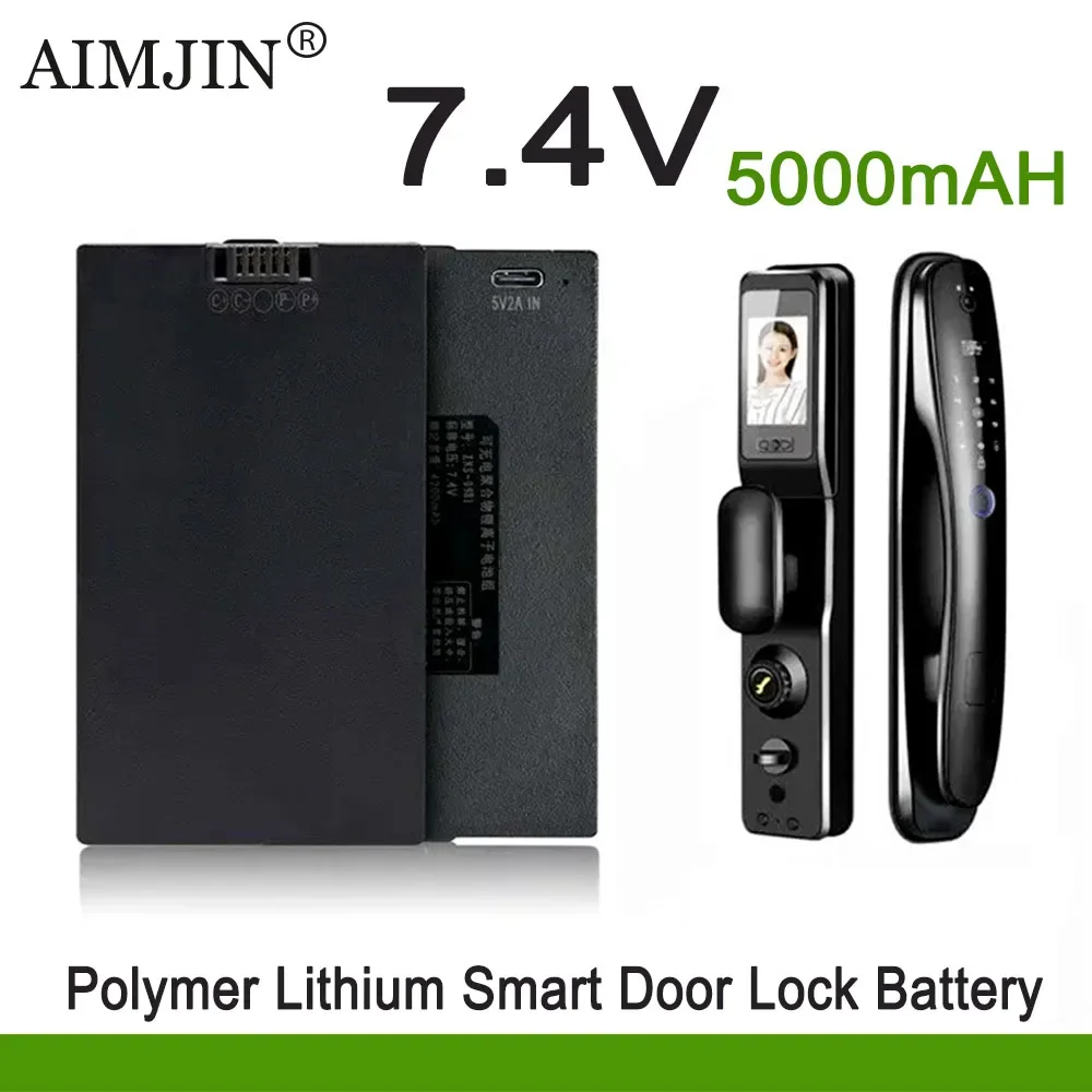 

7.4V Polymer Lithium Smart Door Lock Battery 5000mAh For Xiaomi Bosch Haier Ect