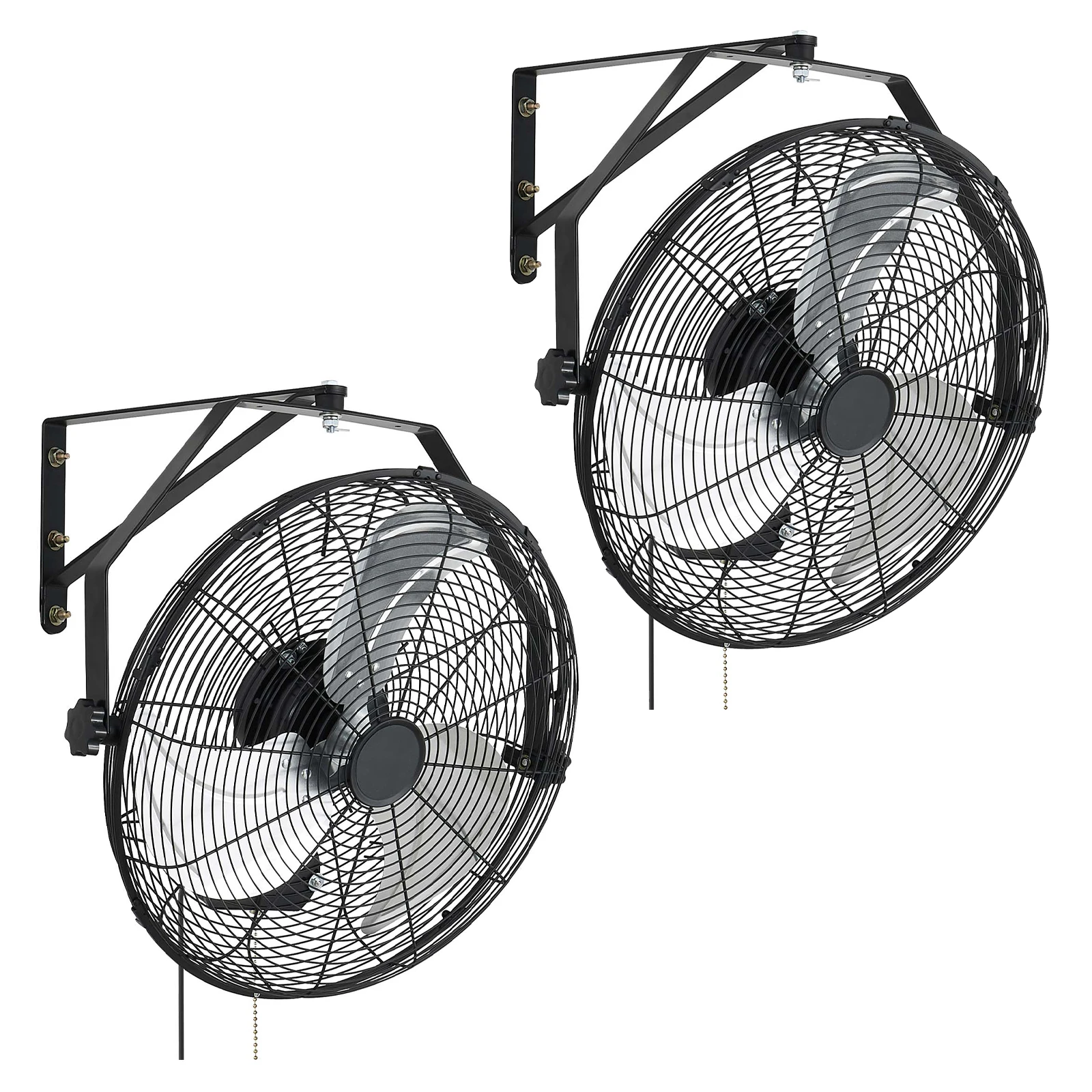 SucceBuy Wall Mount Fan 18/20 in Wall Mounted Hanging Fan with IP44-rated Protection 3-Speed Long Airflow Distance for Industry
